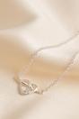Silver Sterling Silver CZ Love Knot Bracelet, Image 3 of 3