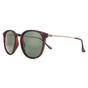 Brown Round Brown Turtle Rubbertouch G15 Green Polarized Sunglasses, Image 2 of 4
