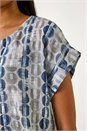 Grey All Over Circle Print Top, Image 5 of 5