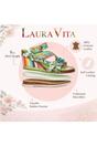 Green Womens Leather Wedge Sandals - Balade 32, Image 3 of 7