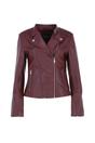 Burgundy Ashwood Leather Burgundy 'Vento' Real Leather Biker Jacket, Image 2 of 5