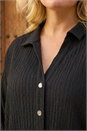 Black Curve Textured Blouse, Image 5 of 5