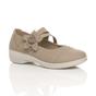 Beige AJVANI Beige Flat Comfort Mary Jane Shoes, Image 1 of 6