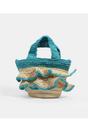 Turqouise Saffira - Straw Crossbody Bag - Pale Turquoise, Image 3 of 3