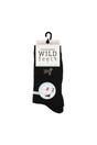Black 3 Pack Embroidered Cotton Socks, Image 2 of 3