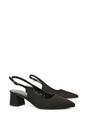 Black 'Devon' Court Shoe Block Heels With Slingback, Image 5 of 5