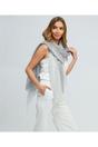 Silver Chrystal - Embellished Occasion Scarf - Silver, Image 1 of 1