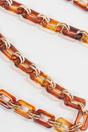 Brown Sarta Brown Square Link Acrylic Bag Strap, Image 1 of 3