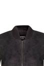 Black Womens MA-1 Suede Bomber Jacket-Arnhem, Image 4 of 4