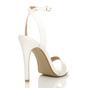 White AJVANI White High Heel Ankle Strap Barely There Sandals, Image 4 of 6