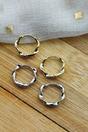 Gold Sterling Silver Twist, 1cm Huggie Hoop Earrings, Image 3 of 3