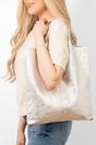 Silver Metallic Italian Leather Shoulder Bag, Image 2 of 4