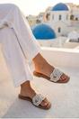  Maud Embellished Woven Knot Flat Sliders, Image 4 of 5