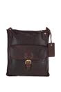 Dark Brown Vintage Small Leather Shoulder Bag, Image 1 of 4