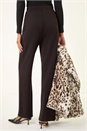 Chocolate Straight Leg Ponte Trouser, Image 3 of 5