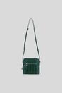 Green Genuine Leather Crossbody Bag with Adjustable Strap, Image 2 of 5