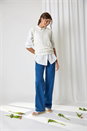 Ivory  Pointelle Cotton Blend Knitted Vest, Image 7 of 7