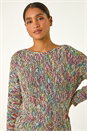 Multi  Patterned Tape Yarn Knit Jumper, Image 4 of 5