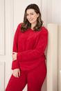 Burgundy Supersoft Textured Woven Pattern Fleece Pyjamas, Image 4 of 5