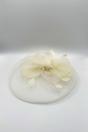 Cream Pearl Bow Bloom Fascinator, Image 2 of 2