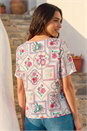 PINK Floral Patchwork Print Tunic Top, Image 3 of 4