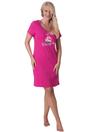Fuchsia Camille Lingerie Fuchsia Cupcake Motif Cotton Nightshirt, Image 1 of 5