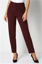 Wine Straight Leg Angela Stretch Trousers, Image 1 of 4