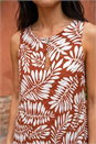 Rust Petite Button Shift Dress, Image 4 of 4