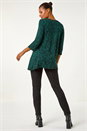 Green Floral Paisley Print Tunic, Image 3 of 5