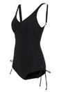 Black Alinae Plain One Piece Swimsuit, Image 3 of 4