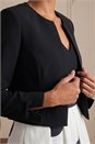 Black Smart Bow Detail Jacket, Image 4 of 4
