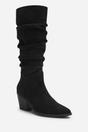 Black Drelia Ruched Western Knee High Boot, Image 2 of 4