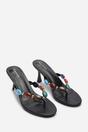 Black Electra Jewel Embellished Heeled Sandals, Image 4 of 6
