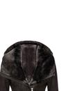 Taupe Merino Sheepskin Hooded Coat-Antioch, Image 4 of 4