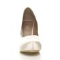 Ivory Mid High Heel Satin Court Shoes, Image 6 of 8
