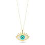 Gold Evil Eye Eyelash Sterling Silver Gold Vermeil Necklace, Image 1 of 3