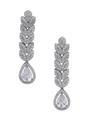 Silver AVANT-GARDE PARIS Silver Leaf Cascade Teardrop Statement Earrings, Image 1 of 3