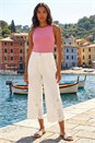 Ivory  Broderie Cotton Culottes, Image 2 of 4