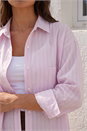 PINK Petite Stripe Buttoned Front Pocket Shirt, Image 4 of 4
