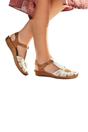 White Womens Comfort Wedge Sandals P-Vallarta, Image 7 of 8