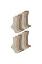 Beige 12 Pairs Diabetic Bamboo Socks, Image 1 of 5