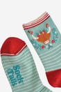 Green Highland Cow Christmas Wreath Bamboo Socks, Image 4 of 5
