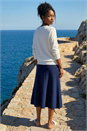 Ivory  Plain Stretch V-Neck Jumper, Image 3 of 4