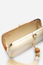 White Falcon Marble Finish Tassel Clutch Bag, Image 5 of 8