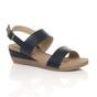 Navy Blue AJVANI Navy Blue Mid Wedge Heel Strappy Slingback Sandals, Image 1 of 6