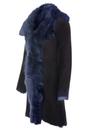 Navy Toscana Sheepskin Suede Trench Coat, Image 2 of 7
