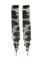 Black Diva Collection Long Fringe Chandelier Earrings, Image 1 of 5