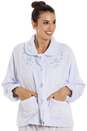 Blue Camille Lingerie Blue Classic Button Bed Jacket, Image 1 of 5