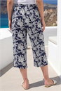Navy  Classic Floral Print Cropped Trouser, Image 3 of 4