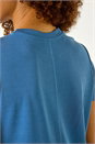 Blue Stitch Detail T-Shirt Dress, Image 5 of 5
